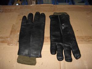 black leather glove with liner