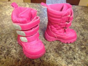 2 Pairs Snow/winter baby girl boots VGUC!