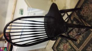 4 bar height chairs, black for sale.