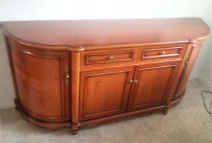 Antique Style Curved Wood Buffet