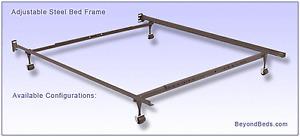 BED FRAMES TWIN DBLE QUEEN, METAL BED RAILS