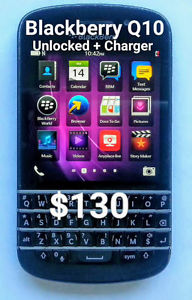 Blackberry Q10 Unlocked Black With Charger