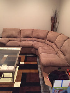 Brown Fabric Sectional