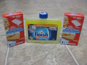 Finish Dishwasher Cleaner + 2 Magic Eraser