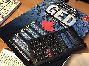 GED Prep Book includes Casio fx-260 calculator