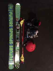 Junior Boys Downhill Spin Skis Package