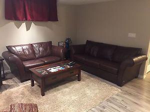 Leather Couch & Love Seat
