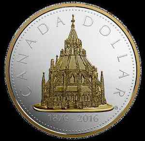 Library of Parliment Renewed Silver Dollar 1oz Silver/Gold