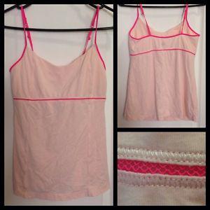 Lululemon Size 8 Pink with Hot Pink Mesh Top