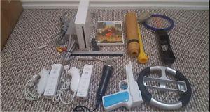 Nintendo wii + 1 game + accessories for sale!