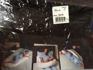 Pregnancy pillow with new in package pillowcase $35