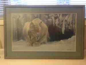 Robert Bateman print ' Dozing Lynx '