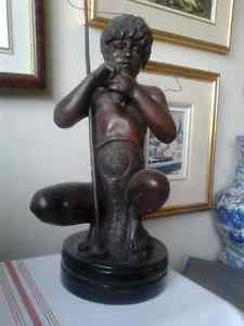 The Little Fisherman. Work in bronze by Vincenzo Gemito