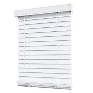 2" Faux wood Blind white