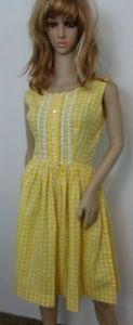 Awesome Vintage Handmade Dress Farm Gilr Maxi Yellow