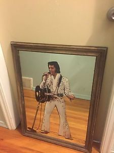 Beautiful Elvis in mirrored frame