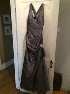 Charcoal Long Evening Gown