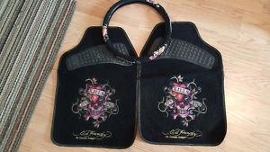 Ed Hardy front mats and steering wheel cover