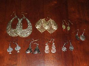 HANDMADE metal earrings - $5 each or ALL for only $20!
