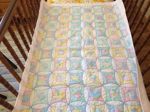 Hand quilted baby blanket