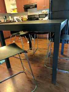 High dinning table ftom ikea and matching stools