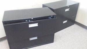 Lateral Black Filing Cabinets ~ 2 available for $75 each