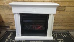 Muskoka Clairemont White Fireplace with 28" Electric Insert