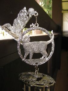 New Pewter Wind Chime-Cats