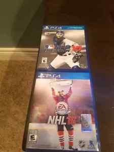 PS4 Games- NHL16 and MLB15 The Show