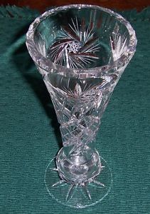 Pinwheel Crystal Footed Vase