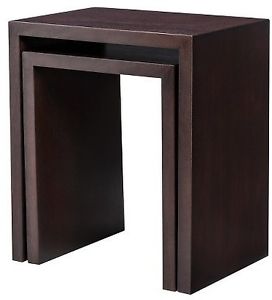 Set of two Espresso nesting tables