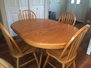 Solid Wood Table & 4 Chairs
