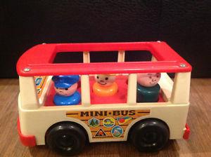 Vintage Fisher Price Little People mini-bus!