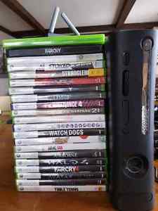 Xbox 360, Kinect, Games, headset and 2 controllers