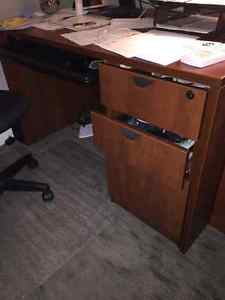 desk with 3 drawers and file desk