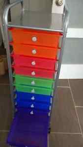 10 Colour Drawer Paper Organizing Cart