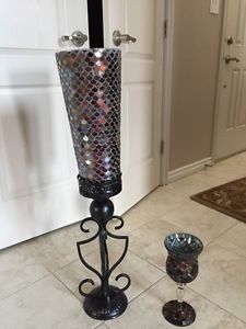 Bombay mosaic candle holder