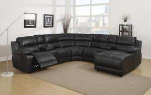 Brand NEW sectional with recliners and storage console--in