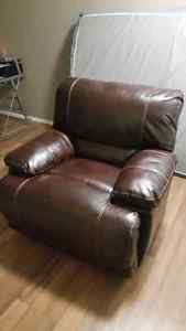 Brown Faux Leather Recliner Perfect Condition/Good quality