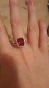 Charmed aroma ruby ring