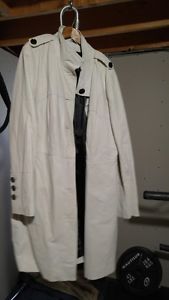 Danier White Leather Trench