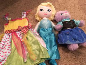 Fairy dress, Elsa and Anna doll / build a bear