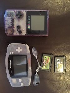 Game boy color, game boy advanced and 2 games