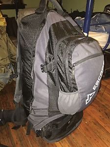 Large black and grey 80 L backpack
