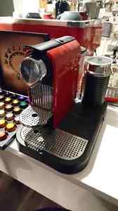 Nespresso machine with milk frother