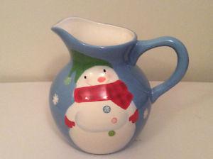 Snowman water pitcher