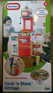 ==Unopened==Red Little Tikes Cook ‘n Store Kitchen Toy $50