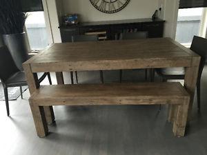 Urban barn - dining table & bench