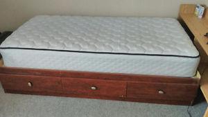 twin size bed and mattress