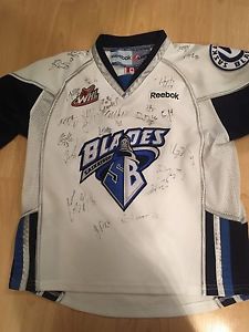 youth signed blades jersey